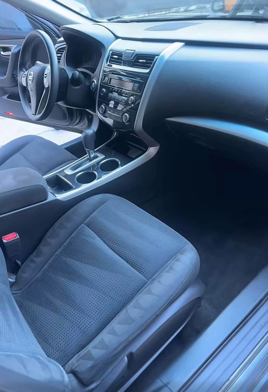 Clean Nissan front seat after interior detail
