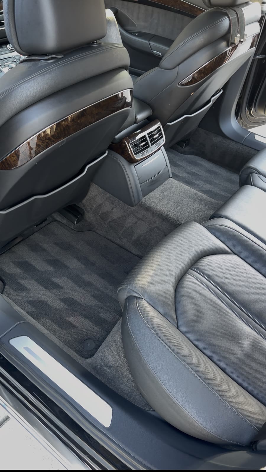 Clean rear interior after a Sharp Shine detail